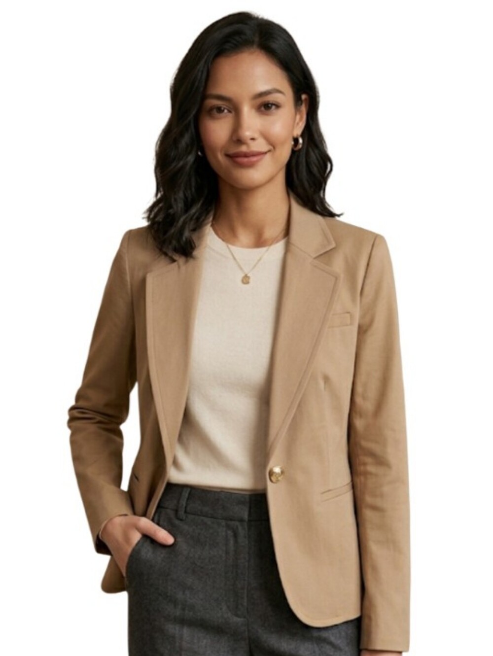 "George" Vintage Misses (4) Never Used Tan Blazer/Jacket in Excellent Condition